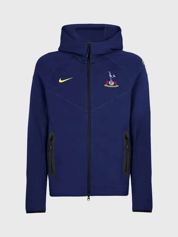 Tottenham Spurs Navy T90 Tech Hoodie Fleece