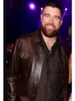 Travis Kelce iHeartRadio Music Awards 2026 Leather Jacket