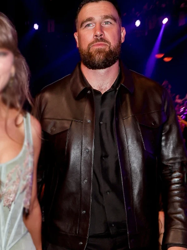 Travis Kelce iHeartRadio Music Awards 2026 Leather Jacket For Sale