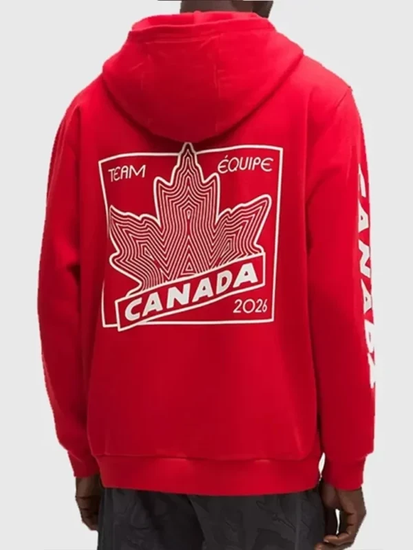 Winter Olympics 2026 Team Canada Pullover Red Hoodie