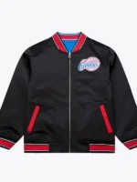 1983 LA Clippers Satin Jacket Black and Red