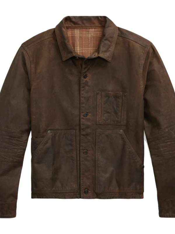 9 1 1 Nashville Michael Provost Ryan Hart Brown Leather Jacket F