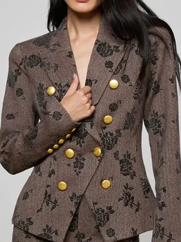 9 1 1 S09 Maddie Kendall Floral Blazer For Sale