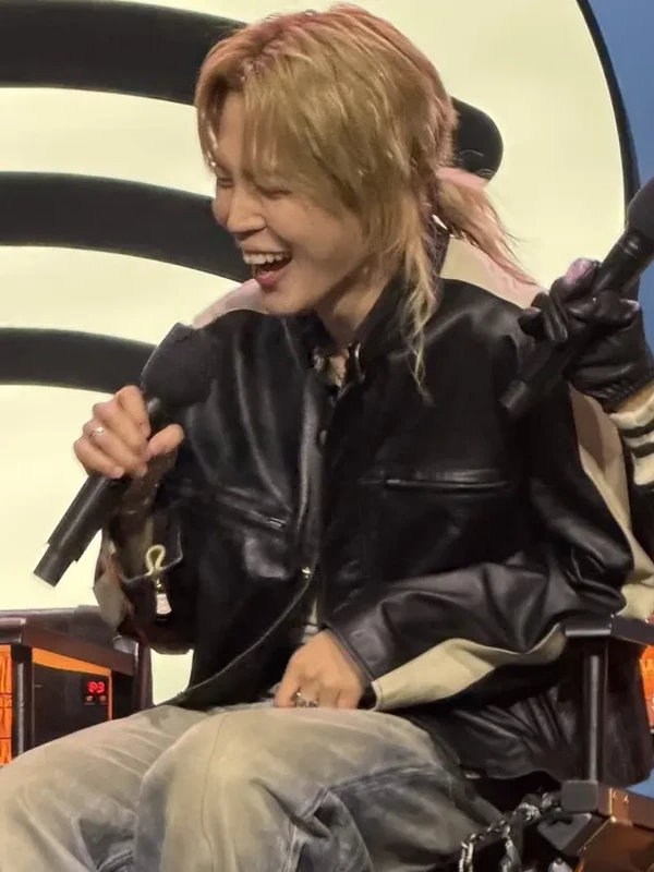 BTS Spotify Event Normal 2026 Jimin Striped Leather Jacket For Sale