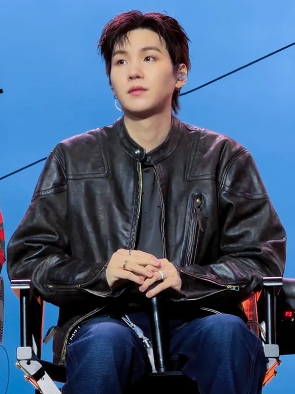 BTS x Spotify Event Normal 2026 Suga Leather Jacket