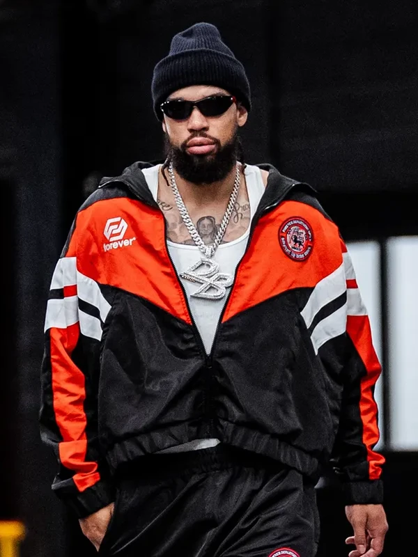 Basketball Player Dillon Brooks Black and Orange Track Jacket