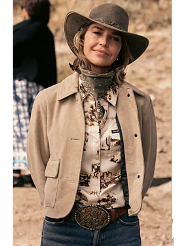 Belle Skinner Marshals S01 Suede Crop Jacket