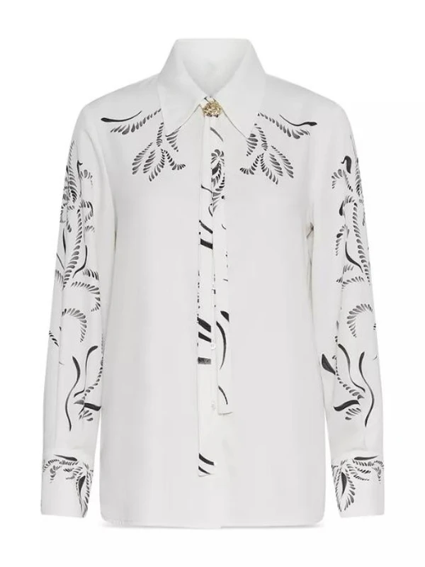 Beyond The Gates 2025 Tamara Tunie White Printed Shirt