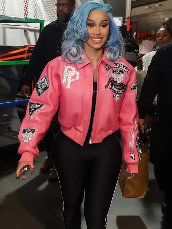 Bodega-Baddie-Cardi-Pink-Leather-Jacket