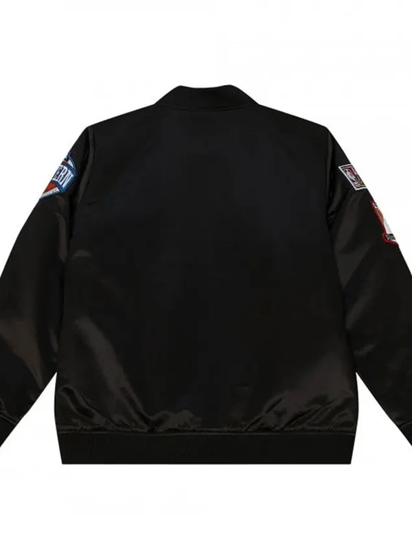 Buy NBA Atlanta Hawks Black Satin Bomber Jacket