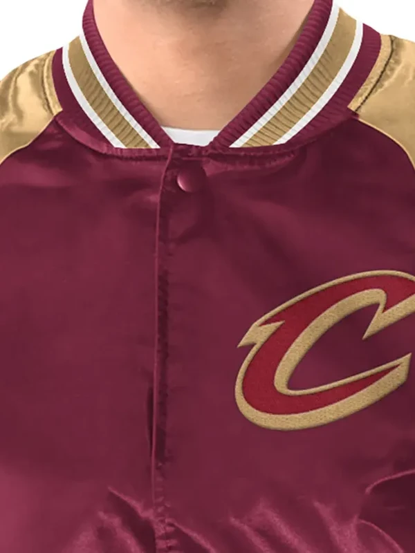 Cleveland Cavaliers Inductee Varsity Jacket Closeup