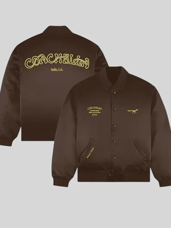 Coachella Brown Bomber Jacket
