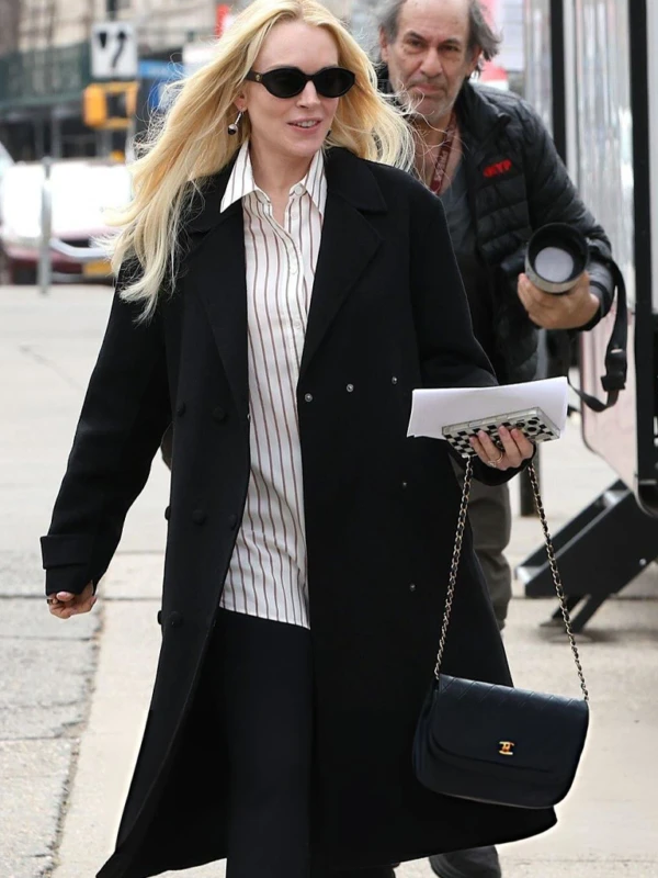 Count My Lies Lindsay Lohan Black Coat Second