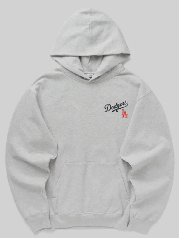 Dodgers Serif Grey Pullover Hoodie For Sale