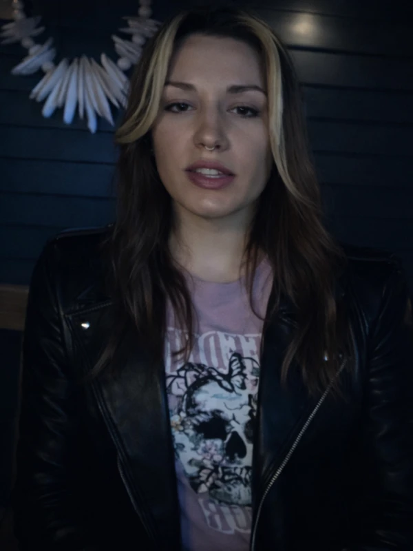 Home and Away S38 Stephanie Panozzo Black Jacket First