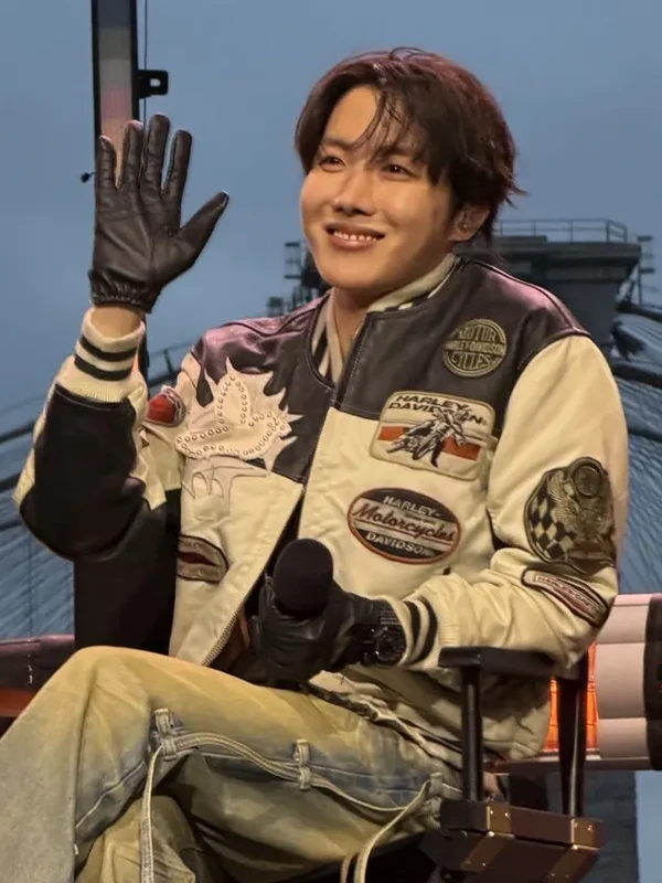 J Hope BTS x Spotify SWIMSIDE Event 2026 Jung Hoseok Black and White Varsity Jacket