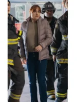 Jackie Chicago Fire S14 Purple Puffer Jacket