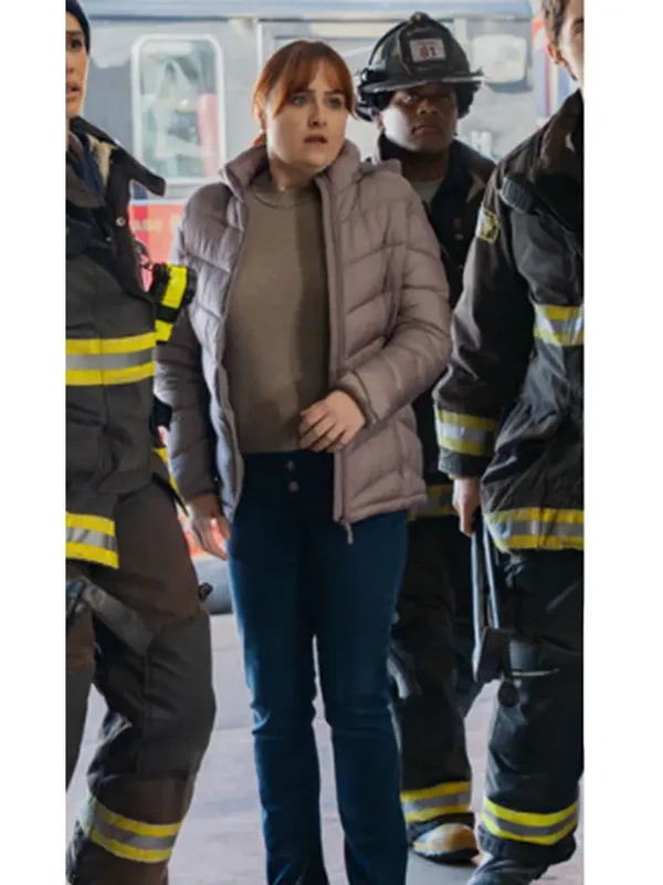 Jackie Chicago Fire S14 Purple Puffer Jacket