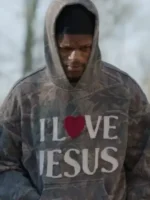 Lamar Jackson Christian Camo Hoodie Closeup