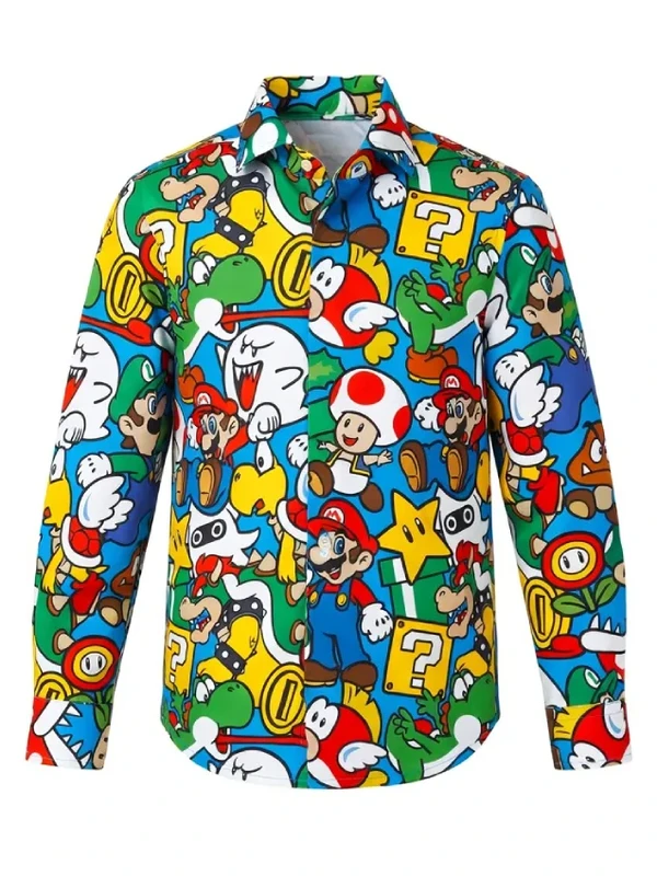 Mens Super Mario Dress Shirt