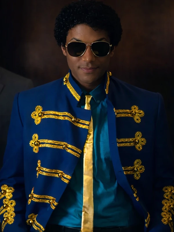 Michael 2026 Jaafar Jackson Blue Jacket