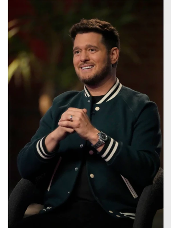 Michael Buble The Voice S26 Green Varsity Jacket