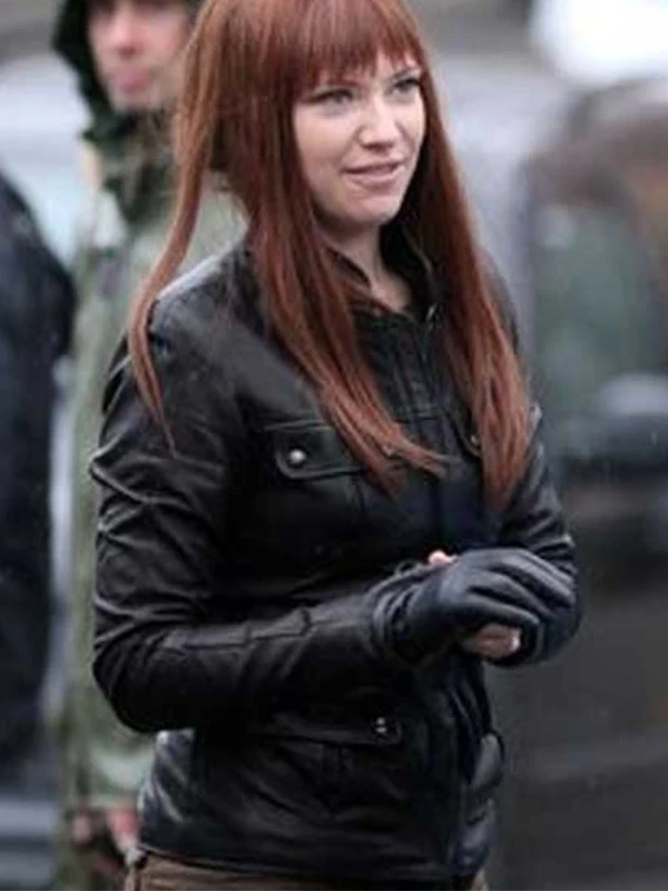 Mindhunter S02 Anna Torv Black Leather Jacket right
