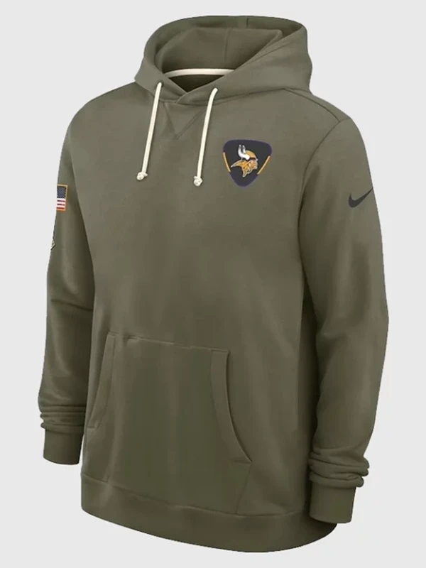 Minnesota Vikings 2025 Salute to Service Pullover Hoodie