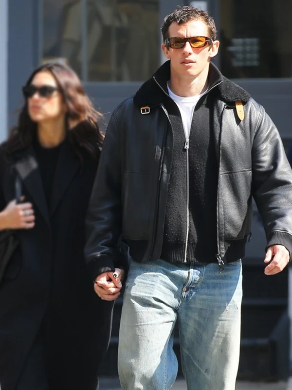 NYC Callum Turner Black Jacket