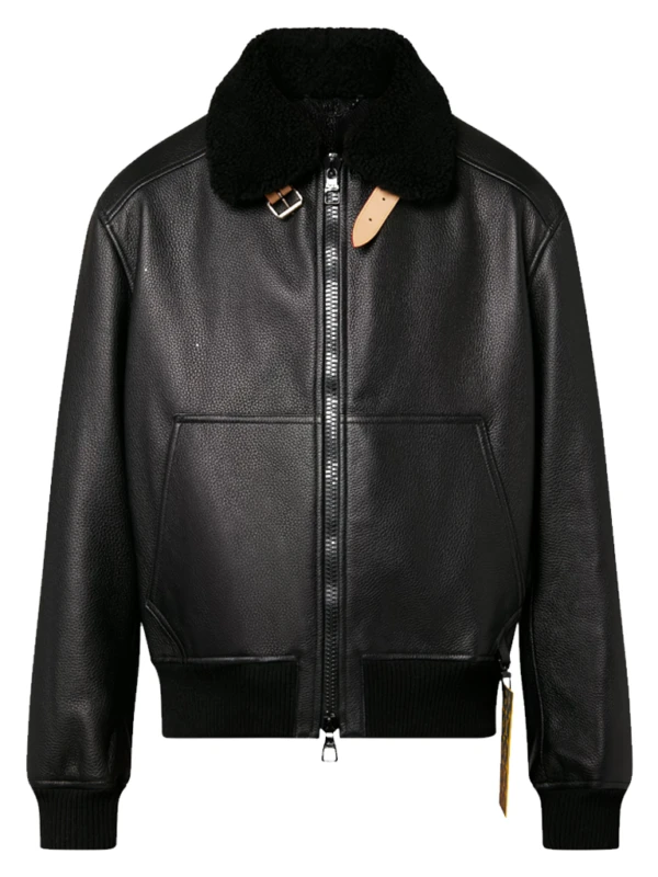 NYC Callum Turner Black Leather Jacket F