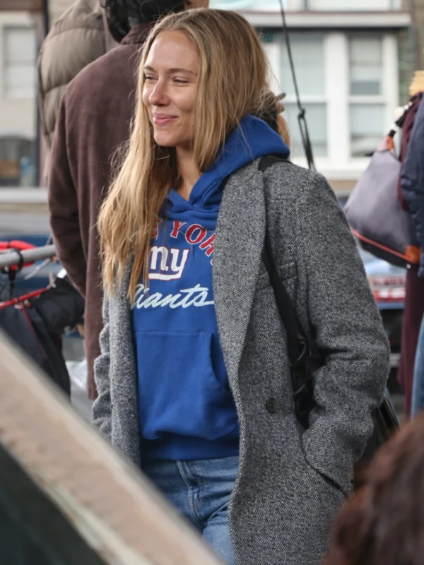 NYC Scarlett Johansson Grey Coat