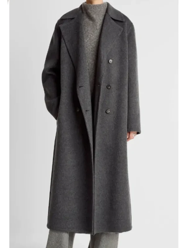 Nina Taylor Elsbeth S03 Grey Wool Coat For Sale
