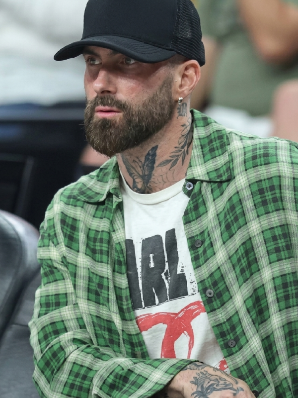 Pop Brand Maroon 5 Adam Levine Green Plaid Shirt