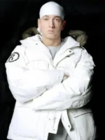 Rapper Eminem White Parka Jacket