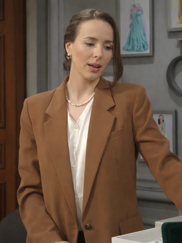 The Bold and the Beautiful Ashleigh Brewer Brown Blazer