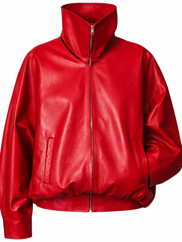 The Devil Wears Prada 2 Seoul premiere Anne Hathaway Red Leather Jacket F