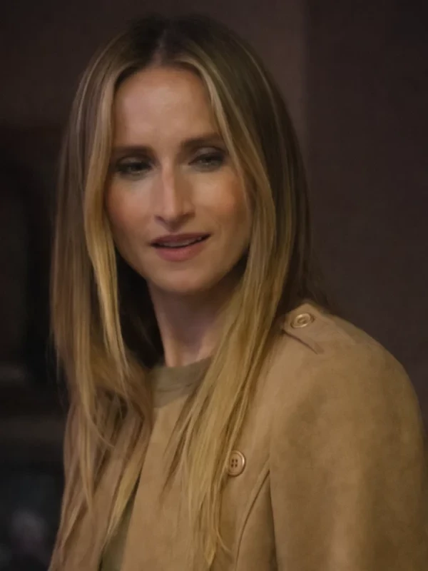 The Hunting Party S02 Becca Kotte Liza Akins Brown Jacket FIrst