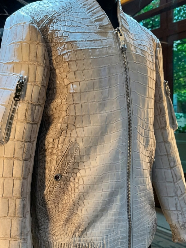 The Voice John Legend Crocodile Leather Jacket