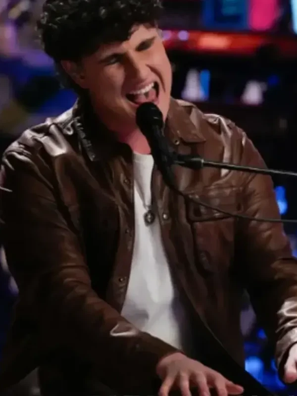 The Voice S29 Lucas West Trucker Leather Jacket