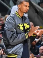 Victor Wembanyama Portland Satin Varsity Jacket