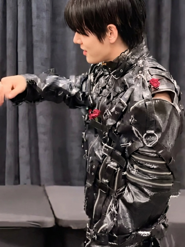 BTS Jungkook Tampa Concert Black Leather Jacket