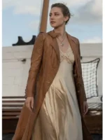 Lili Reinhart BTS Swim 2026 Brown Coat