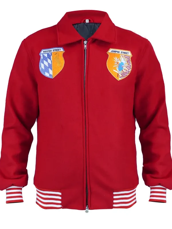 New York City 2026 BTS Kim Taehyung Red Bomber Jacket