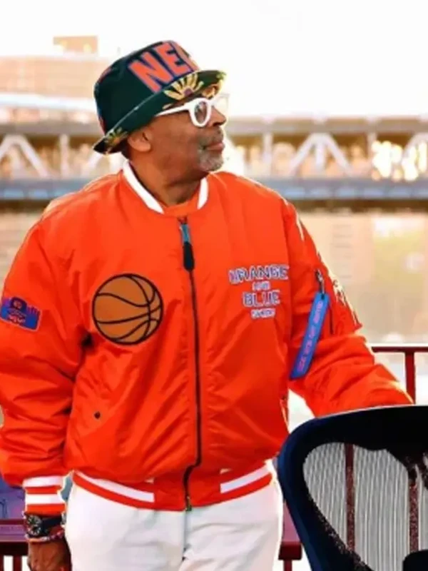 Basketball Finals 2026 Spike Lee Orange Knicks Jacket Front