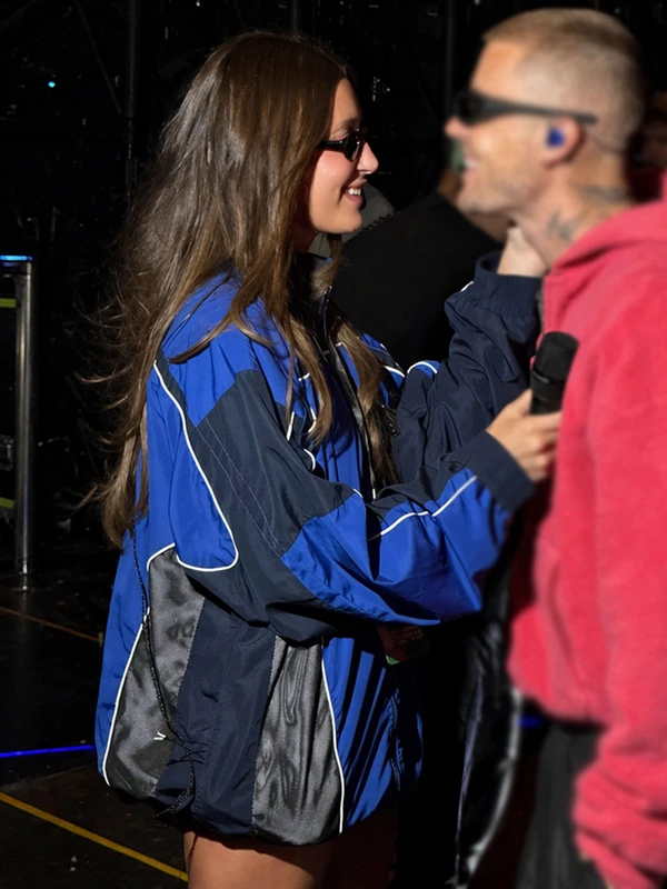 Coachella 2026 Hailey Bieber Blue Jacket