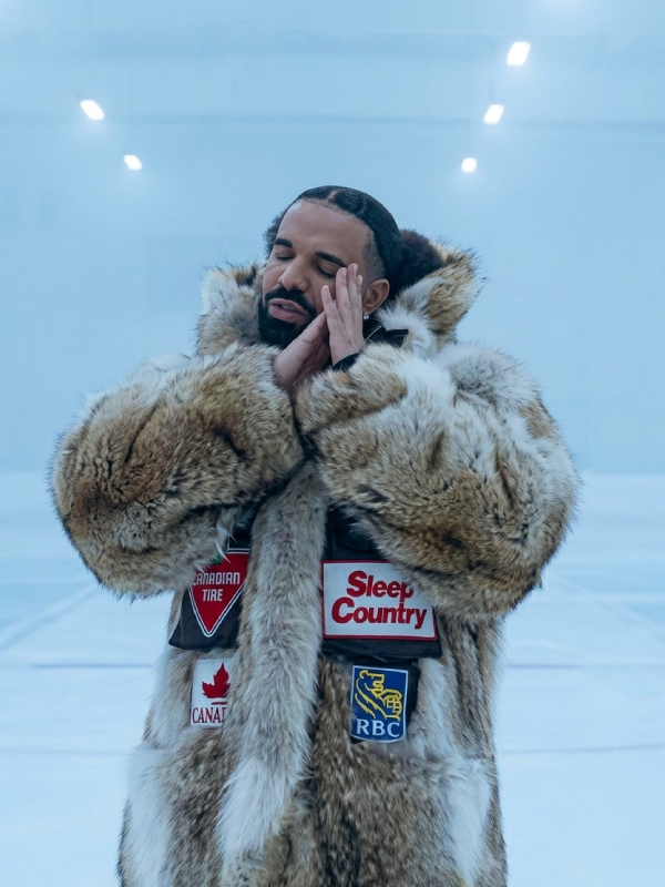 Drake Canadian Grey Fur Coat