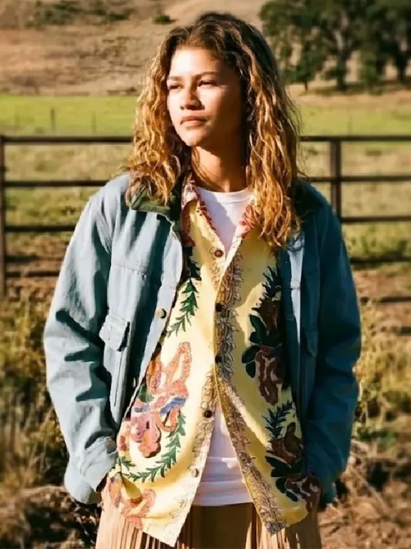 Euphoria S03 Zendaya Coleman Blue Denim Jacket For Sale