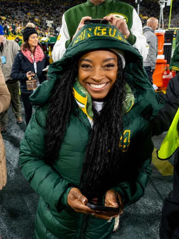 Green Bay Packers Simone Biles Green Jacket F
