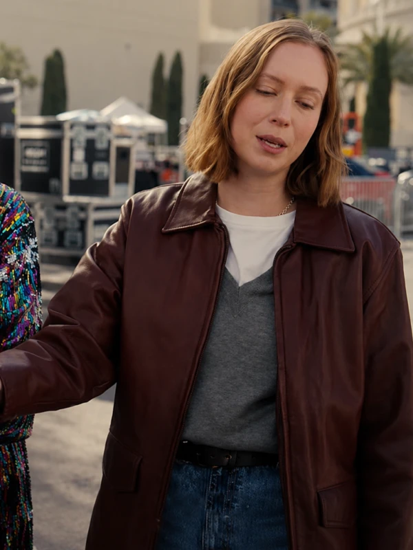 Hacks S05 Ava Daniels Hannah Einbinder Leather Jacket First