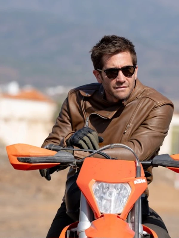 In The Grey 2026 Jake Gyllenhaal Leather Jacket First